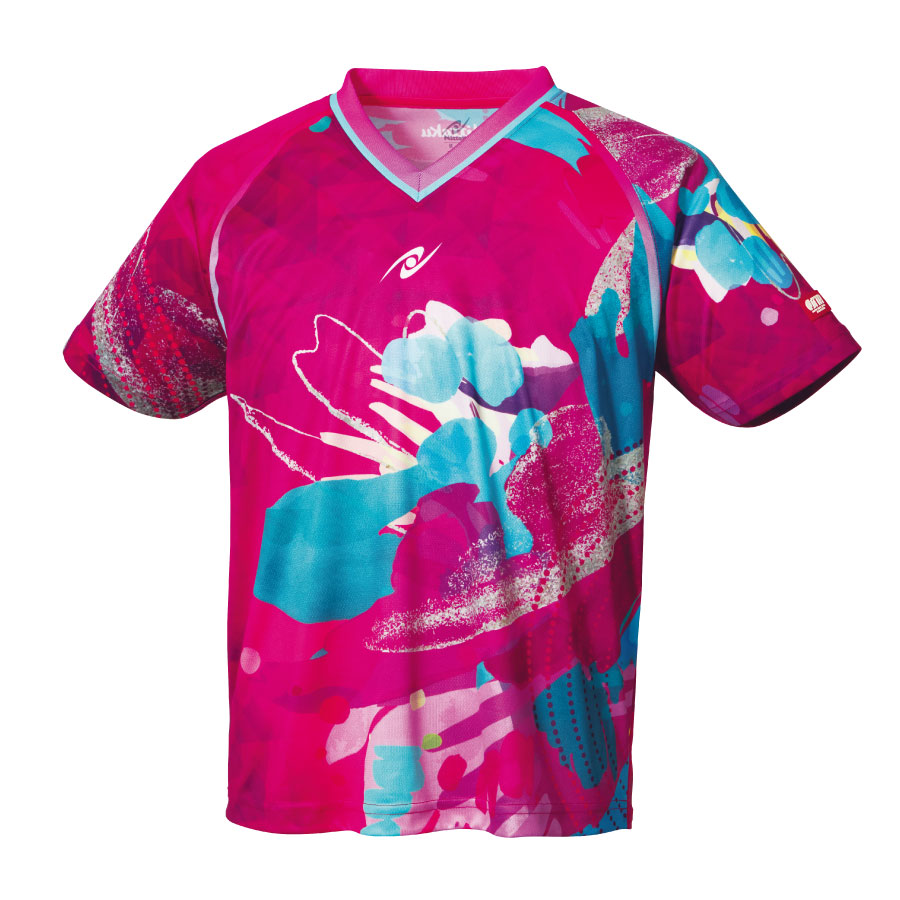 NT-NW2203-21-J130 ニッタク 卓球用ゲームシャツ（ジュニア）（ピンク・サイズ：J130） Nittaku スカイレーザーシャツ